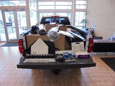 Henry Martens Chevrolet Buick GMC Truck full of donations